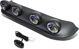 Auto Dynasty Universal Roof Mounted Fog Light Assembly - Black Frame / Neo Chrome Lens