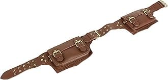 vintage craftsClassic Vintage Brown Leather Waist Fanny Pack for Men and Women, Stylish and Functional Belt Bag