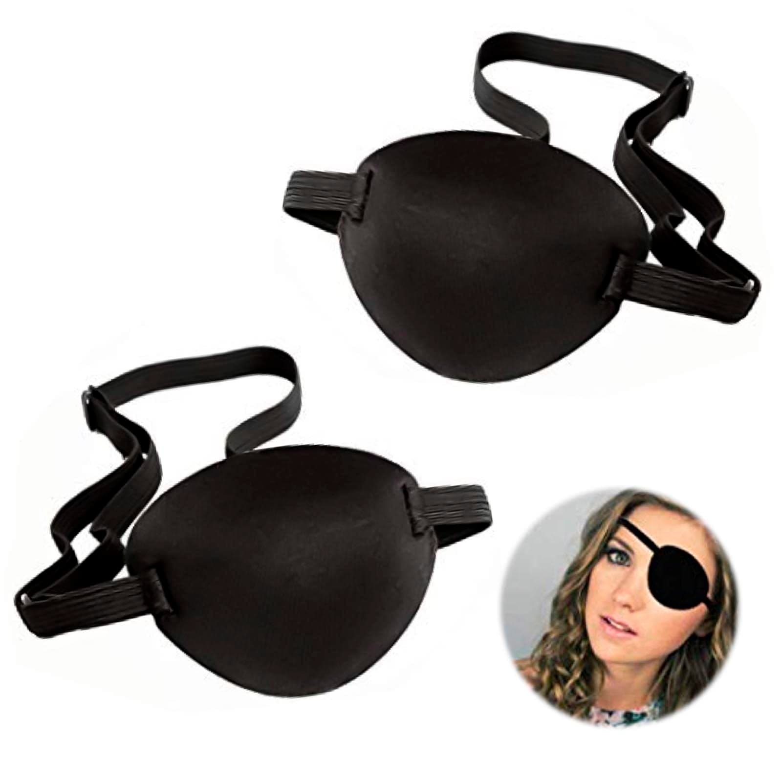 AWAVMEye Patch, 2PCS Adjustable Eye Patches, Medical Eye Patch, Amblyopia Lazy Eye Patches for Left or Right Eyes, Black