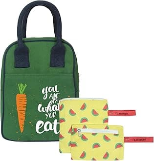 Eco Right Lunch Bags for Office Women & Men, Insulated Lunch Bag for Kids, Tiffin Bag with Bottle Holder, Carry Handle & Pocket