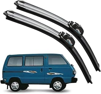 CARNYX Frameless Windshield Wiper Blades, Front Car Wipers Set of 2, Noise-Free, Durable Performance Compatible with (Maruti Suzuki Omni (D-12,P-12))