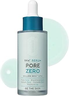 BE THE SKIN Pore Zero BHA Exfoliating Serum (30ml), Natural Willow Bark BHA + AHA, Helps Clear Clogged Pores & Blackheads Without the Sting, Cica Soothing for Oily Sensitive Skin