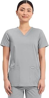 Cherokee Medical Women's Scrub Top V-Neck Modern Classic Fit with 3 Pockets, Ultra Soft and 2-Way Stretch Fabric - WW620