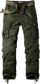 Men's Camo Cargo Work Pants Cotton Military Army Casual Tactical Wild Combat Pants with 8 Pockets