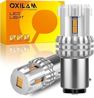OXILAM1157 2057 2357 7528 BAY15D LED Bulb Amber Yellow Replacement for Turn Signal Light, Brake Lights, Tail Lights, Blinker Lights, Side Marker Light Extremely Bright