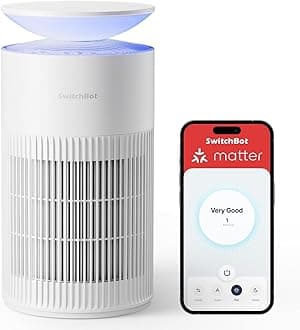 Air Purifier with Night Light, CADR 400m³/h for up to 83㎡, 3-Layer Filtration System removes 99.97% of pollutants, 20dB Sleep Mode, Supports Alexa&App Control, Chew-Proof Wire ideal for Pets