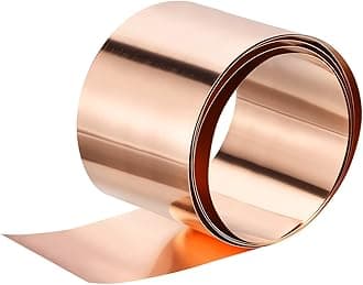 uxcell Copper Sheet Roll 3500mm x 200mm x 0.4mm, 99.9% Pure Copper Strip Copper Flashing Metal Foil Plate for Electricity DIY Projects (Multiple Sizes)