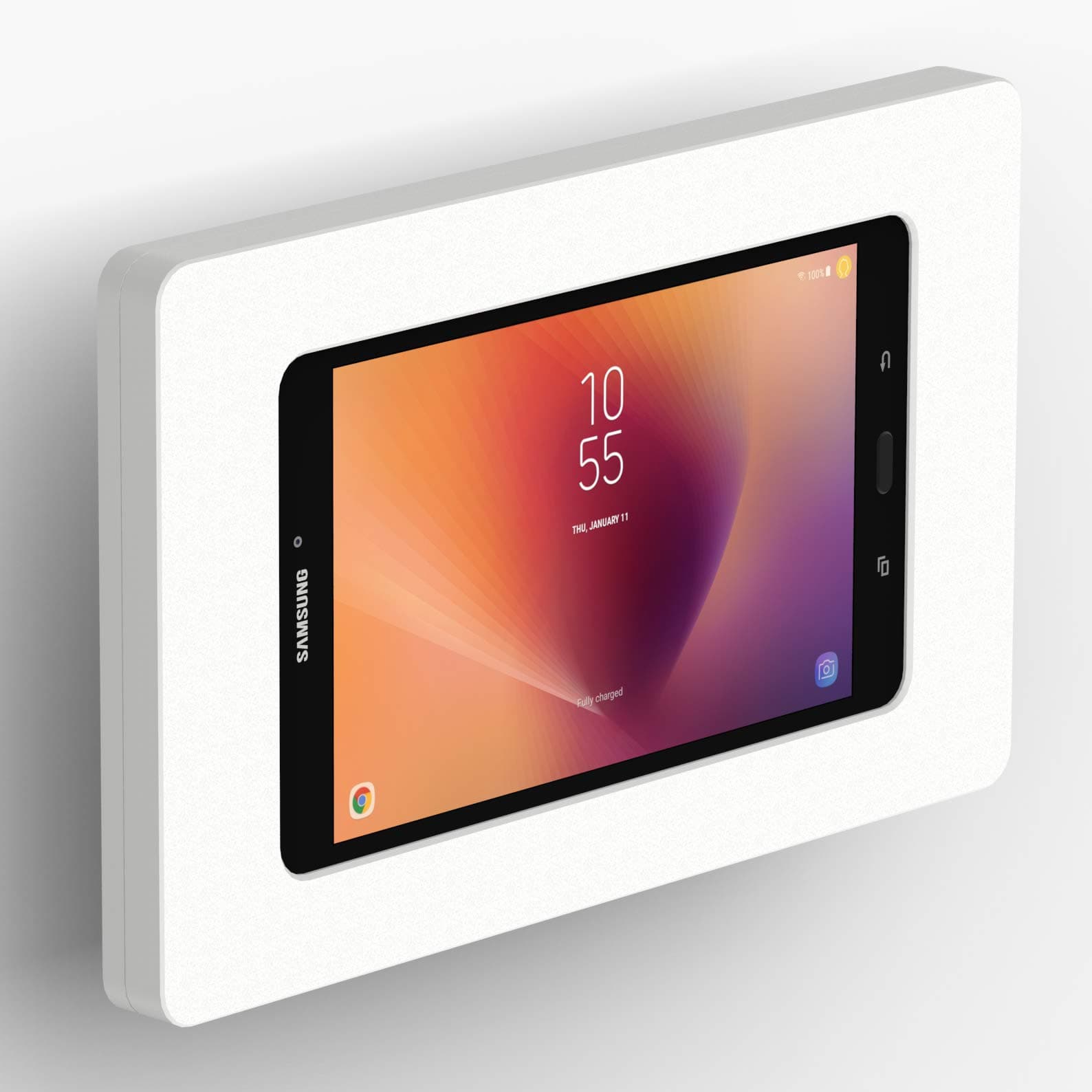 VidaMount White Enclosure and Tilting VESA Slim Wall Mount [Bundle] Compatible with Samsung Galaxy Tab A 8.0 (2017)