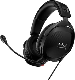 Cloud Stinger 2 – Gaming Headset, DTS Headphone:X Spatial Audio, Lightweight Over-Ear Headset with mic, Swivel-to-Mute Function, 50mm Drivers, PC Compatible, Black
