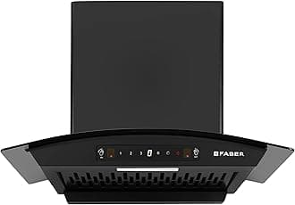 - Faber 60 cm 1200 m³/hr Autoclean Curved Chimney| Black Filterless with Oil Collector |8 Yrs Motor & 2Yrs Comprehensive Warranty by Faber | Touch & Gesture Control | Hood Venice IN HC SC FL BK 60