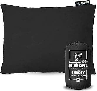 Wise Owl Outfitters Camping Pillow – Memory Foam Travel Pillow for Airplane Sleeping, Hiking, Backpacking & Outdoor Use - Small & Portable for Adults, Car, Camp & Tent