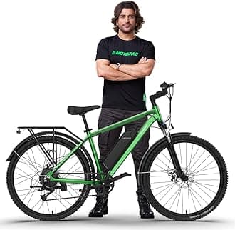 EMotorad T-Rex Pro RIDE THE ELECTRIC REVOLUTION MTB Electric Cycle,90%Assembled|Dynamic Handlebar with Integrated Display, Front Lights and Indicators|13Ah Removable Battery(Spring Green,27.5" Inches)
