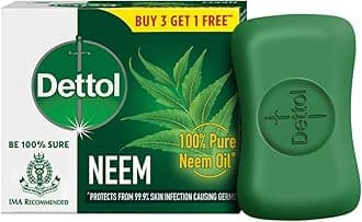 Neem Bathing Soap Bar With Pure Neem Oil, 75G (Buy 3 Get 1 Free), Combo Offer On Bath Soap