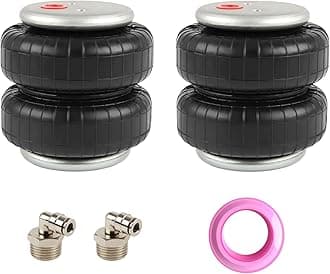 2PCS Universal Air Suspension Spring Double Bellow Standard 2500 lb 1/2"npt S...