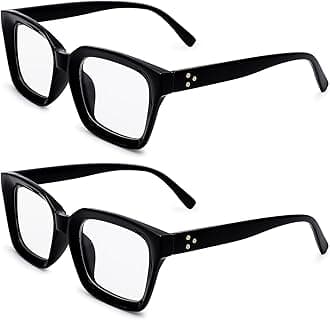 COASION Classic Non-prescription Clear Lens Eyeglasses for Women Thick Square Frame Eyewear