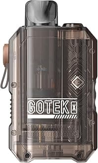 Aspire Gotek X Vape Kit E Cigarette Starter Vape, Smooth MTL & RDTL Vaping, Built-In 650mAh Battery, Inhale Activated, 10-13W, Multiple Safety Features, TPD Compliant Ecig, 2ml No Nicotine (Amber)