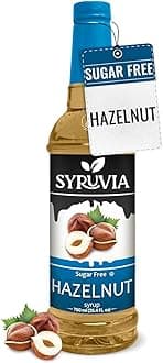 Sugar Free Coffee Syrup, Hazelnut Flavored Syrup for Drinks, Lattes, and Desserts – 25.4 fl oz