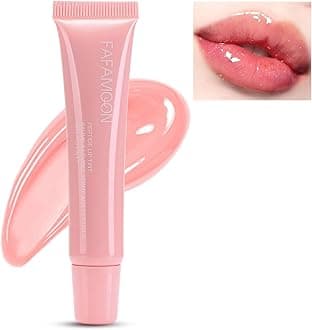 Lip Glowy Balm Moisturizing Plumping Lip Gloss For Dry Cracked Lips, Lip Butter Balm Hydrating Lip Mask - Shea Butter & Babassu Cupuacu Oil Peptide Lip Balm Nourishing Lip Care Moisturizer(01# Ribbon)