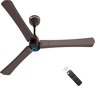 Renesa+ 1200mm 28W BLDC Motor with Remote Energy Saving Ceiling Fan (Earth Brown)