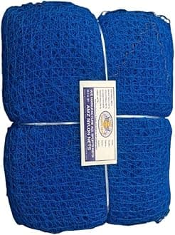 AMZ Sports Nets 2mm 36 Ply Cricket Batting Practice Net Regular Training Netting for Outdoor Backyard Ground Sports (2mm Thickness) (12FtX40Ft, Blue)
