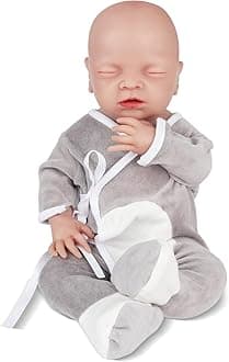Vollence 20 inch Reborn Full Silicone Baby Doll Not Vinyl Dolls Anatomically Correct Lifelike Newborn Silicone Baby Dolls Stress Relief Anti-Stress Toys for Kids & Toddlers Child Gifts - Boy