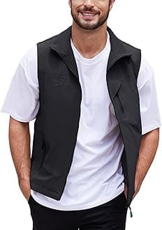 GihuoMen's Golf Lightweight Photo Vest Fishing Travel Safari Vest