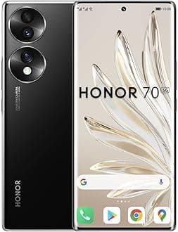 HONOR 70 Smartphone, Mobile Phone 5G, SIM Free Unlocked, 256GB, 54 MP Triple Rear Camera, 120Hz 6.67 Inch OLED Curved Screen, Android 12, 4800mAh Midnight Black (Renewed)