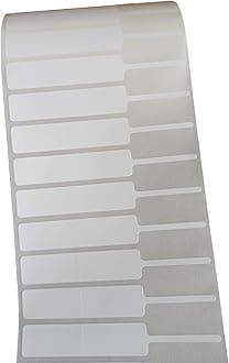 100mm x 15mm | Jewellery Label Tags | 65mm x 15mm Print Area | Glossy Polyester Barcode Price Stickers | Fully Self Adhesive | 3 Rolls (2000 Labels Each, Total 6000 Labels)