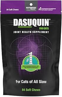 Dasuquin Joint Health Supplement for Cats - With Glucosamine, Chondroitin, ASU, Boswellia Serrata Extract, Green Tea Extract, and Omega-3, 84 Soft Chews