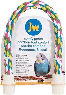 JW Pet Comfy Perch For Birds Flexible Multi-color Rope, Small - 14" Length