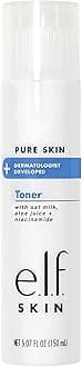 e.l.f. SKIN Pure Skin Toner, Gentle, Soothing & Exfoliating Daily Toner For A Smoother-Looking Complexion, Made With Oat Milk, Aloe Juice & Niacinamide