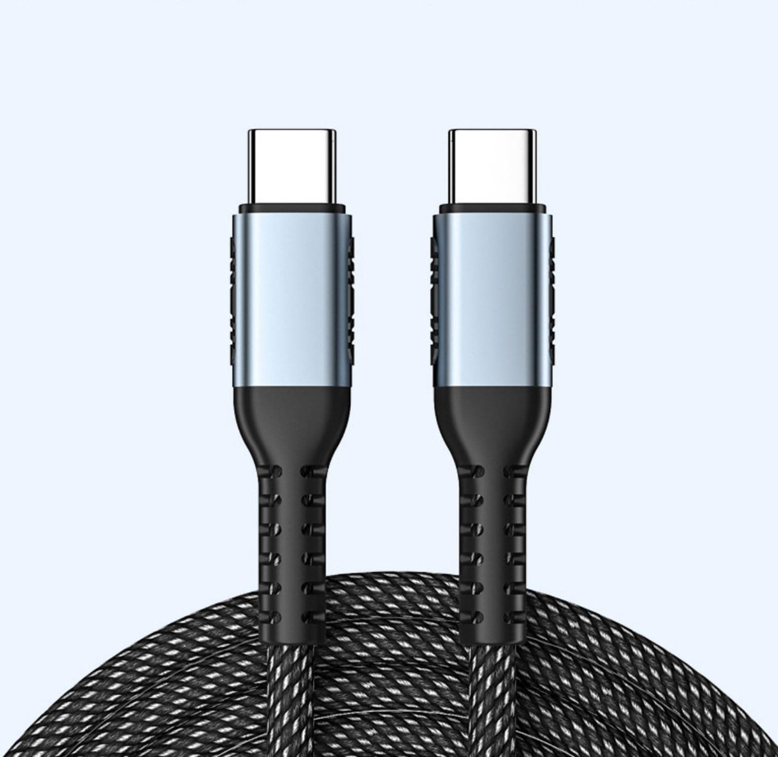 HULPPRE 6.5ft Universal 240W Charging Cable Type C Nylon Braided USB Cable 5A Fast Charger Cable Compatible With Samsung/iPhone/Huawei/iPad and More