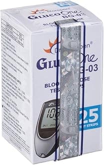 Dr. Morepen BG-03 Blood Glucose Test Strips, Pack of 25(No Glucometer)