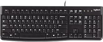 Logitech K120 Wired Keyboard for Windows, USB Plug-and-Play, Full-Size, Spill-Resistant, Curved Space Bar, Compatible with PC, Laptop - Black