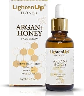 OMIC LightenUp Honey Face Serum - 1 fl oz / 30ml - Brightening Serum for Face - Hydrating and Moisturizing Face Serum - Reduce Fine lines & Wrinkles - With Argan Oil, Shea Butter and Lebanese Honey