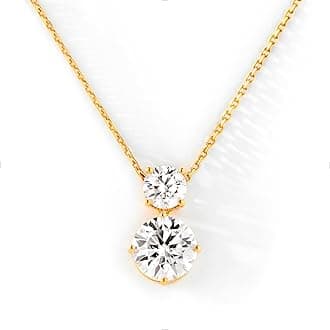 STORYJEWELLERY Rhinestone Necklace for Women, Cubic Zirconia Necklace, Sterling Silver Wedding Necklace, Gold Plated Jewelry, Gifts for Her