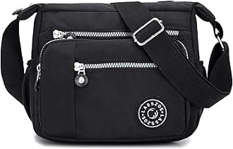 Nylon Crossbody Bag for Women Waterproof Multi-Pocket Handbag Shoulder Bags Travel Messenger Bag Ladies Tote for Shopping Hiking Daily Use