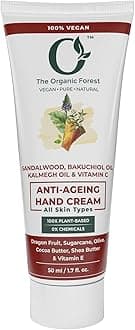 Plant-Based Anti Aging Hand Cream with SPF Protection | Hand Cream for Dry Cracked Hands | Bakuchiol, Dragonfruit, Shea Butter, Sandalwood & Vitamin C for Dry Hands | Wrinkle Help |
