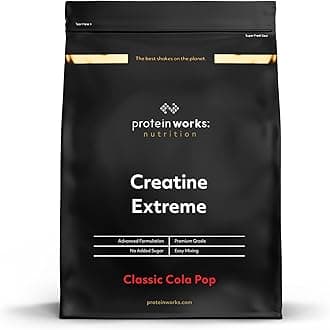 Protein Works - Creatine Extreme, Award-Winning 7g Superblend, Creatine Monohydrate, Citrate, Pyruvate, Optimal 2.4g Beta-Alanine, Enhanced with Glycine, Taurine & Dextrose, Classic Cola Pop, 400g