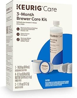 3-Month Brewer Maintenance Kit Includes Descaling Solution, Water Filter Cartridges & Rinse Pods, Compatible Classic/1.0 & 2.0 K-Cup Coffee Makers, 7 Count