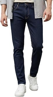 Men's Slim Fit Solid Jeans Stretchable