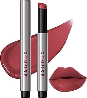 KIMUSE Lip Plumper, Hydrating Korean Lip Gloss, Click Tinted Lip Balm Solid Lipstick for Plumps & Moisturises, Long Wearing All-in-One Lip Plumping, Gloss, Balm