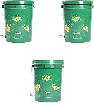 UGAOO Home Compost Bin for Home & Kitchen Waste, 20 Litre Bins - Set of 3