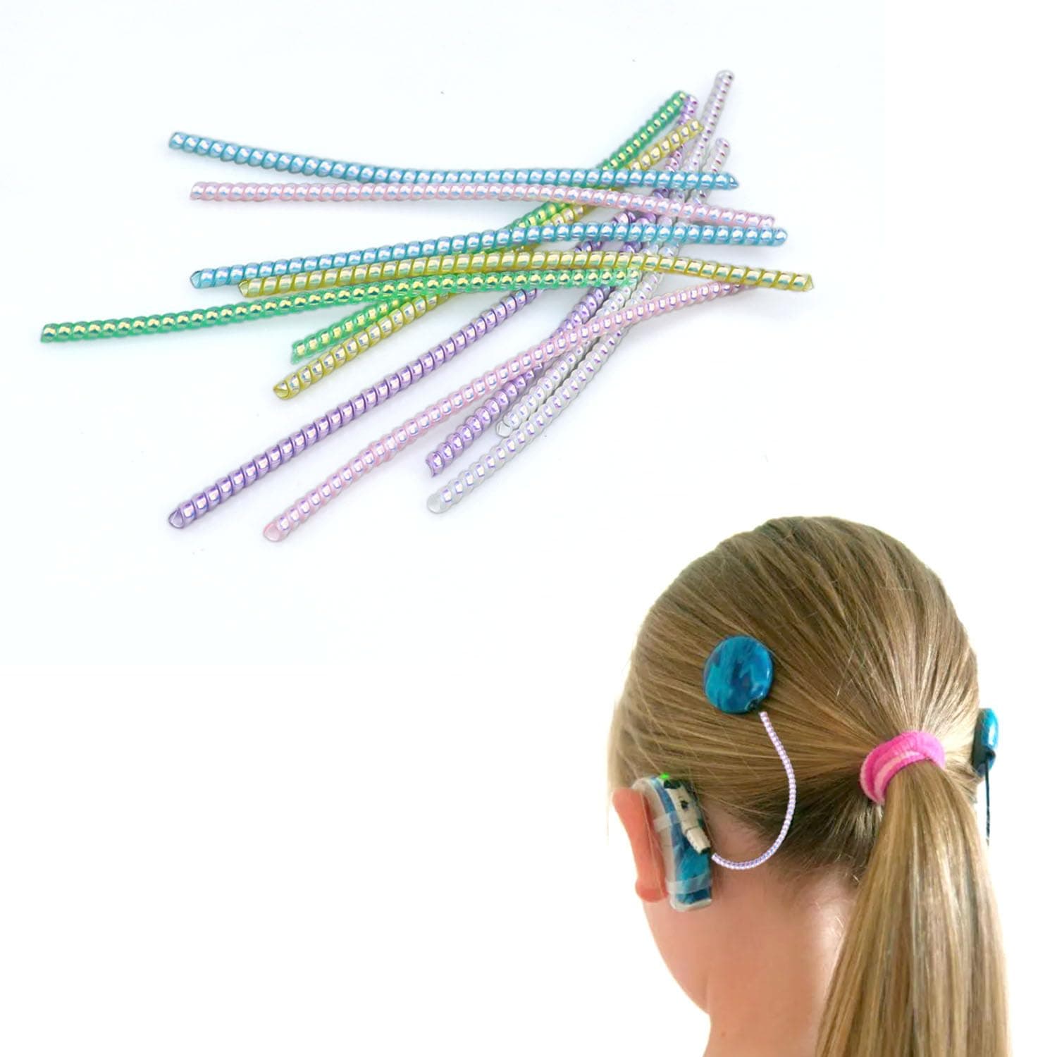 12 PCS Cochlear Implant Cable Wrap Colorful Cochlear Implant Cable Twist Protector Helps to Protect and Strengthen The Wire