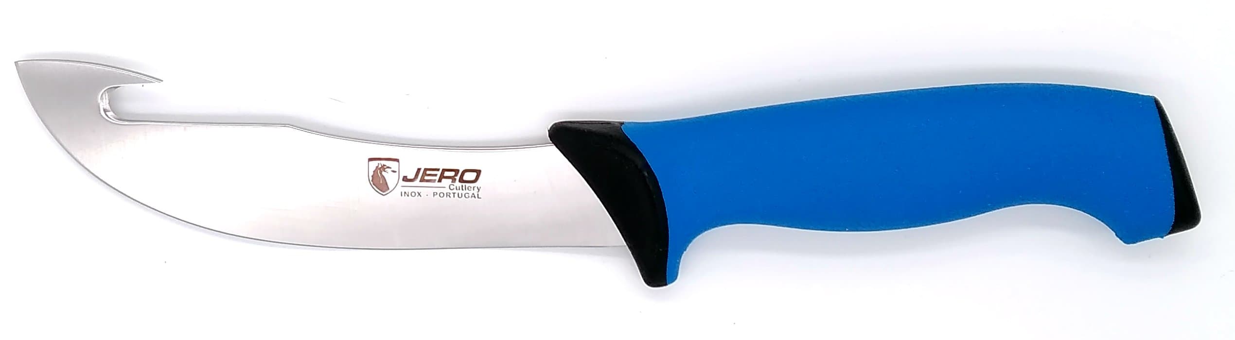 Jero 6" Hunter With Gut Hook - Soft Grip Handle - 6" Skinner Style Blade - German High-Carbon Stainless Blade