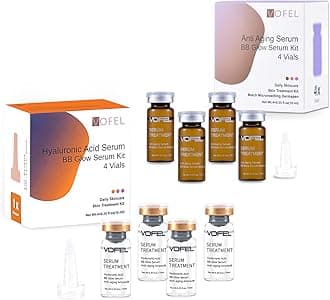 Anti Aging Serum Hyaluronic Acid Serum For Face BB Glow Starter Kit Serum Ampoules for Skin Treatment Kit 0.35 oz 8 Vials