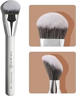 Blush Brush, Angled Contoured for Flawless Face Foundation Liquid Cream Cheek Makeup Multitask 202