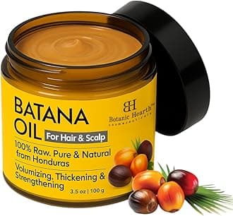 Raw Batana Oil for Hair Growth - 100% Pure, Organic 3.5 fl oz Batana from Honduras for Thick and Strong Natural Hair - Dr. Sebi Unrefined Cold Pressed Cosmetic Scalp Mask Gifts for Women (1 Pack)