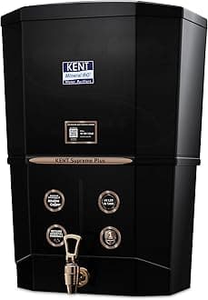 - Supreme Plus Alkaline+Copper RO Water Purifier | RO+UV+UF+Alk +Cu+TDSControl+UV LED Tank|Advanced ROTech for SabseShudh Paani |Auto Flush| 8L|20LPH| Ideal for Borewell/Tanker/MunicipalWater|Black