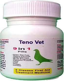 Pigeon Tretment Medicine 9 in 1 Pills || Cure 9 Disease for pigeon (9in1 25-Pills)